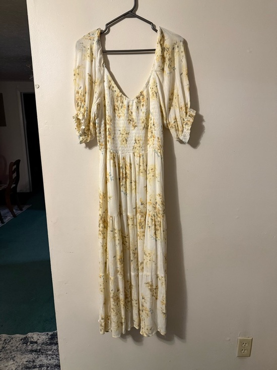 Ricki's Dresses & Skirts - Ricki's Cream and Yellow Floral Midi Dress